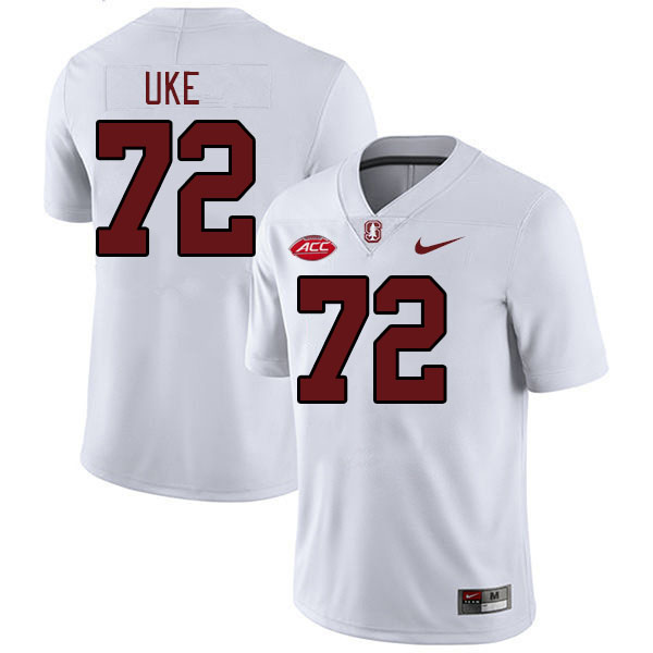 Men #72 Austin Uke Stanford Cardinal 2024 ACC Conference College Football Jerseys Stitched-White